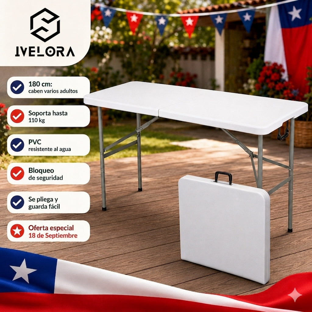MESA PLEGABLE 180 CM